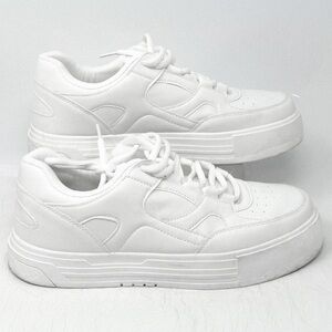 ZARA White Platform Sneakers - Minimal Athletic Style 44 EU 10/10.5 US